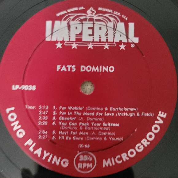 Here Stands Fats Domino Imperial LP 9038. Release 1957 - Picture 5 of 6